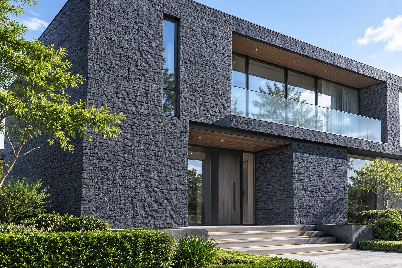 Charred Wood Grain UHPC Facade